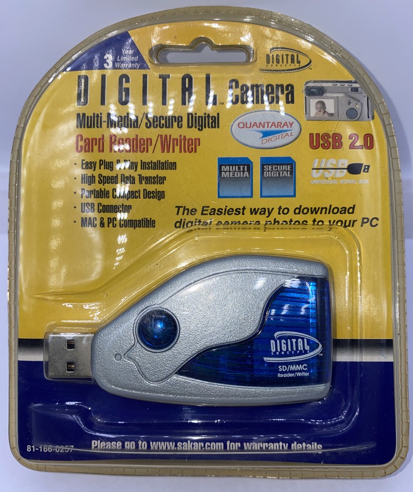 Quantaray Digital Camera Multi-Media/Secure Digital Card Reader/Writer NOS Seale