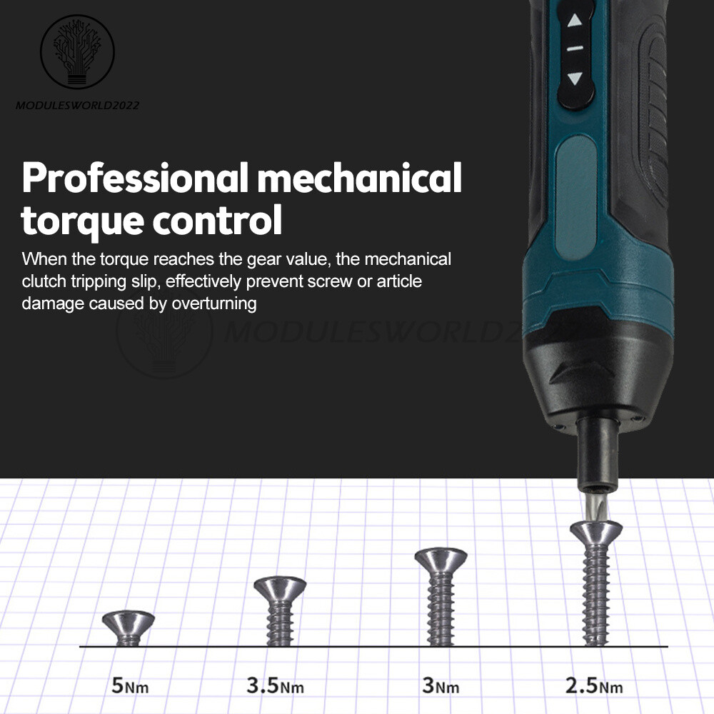 Mini Cordless Electric Screwdriver Rechargeable Drill Torque Adjustment Power