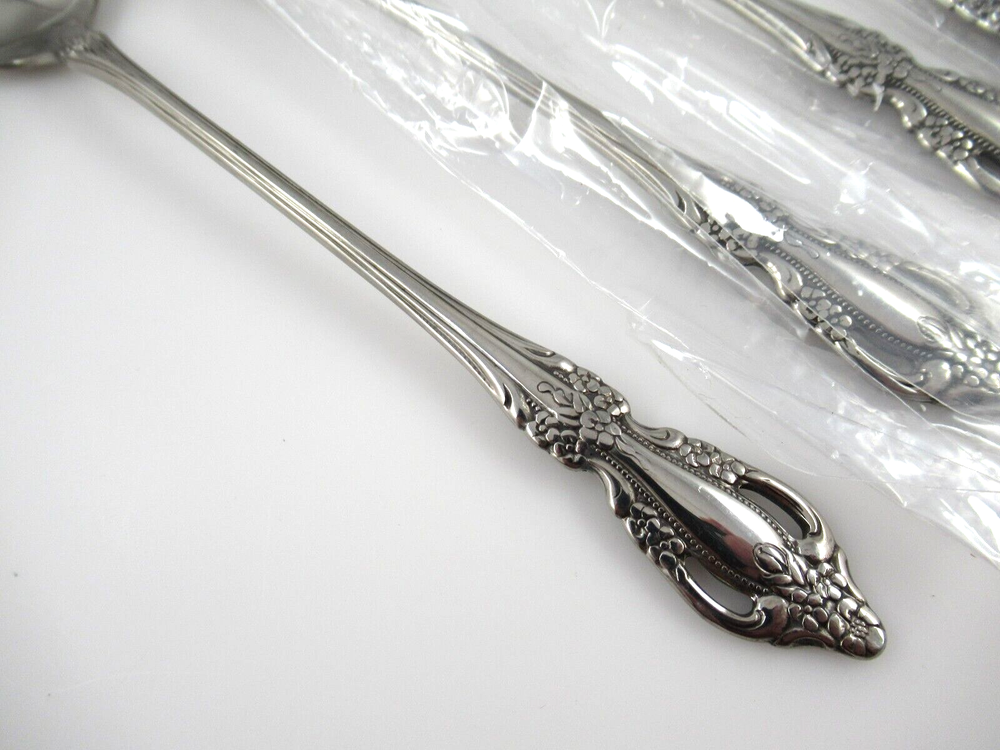 6 Iced Tea Spoons RAPHAEL Oneida Distinction Deluxe Glossy Stainless Flatware