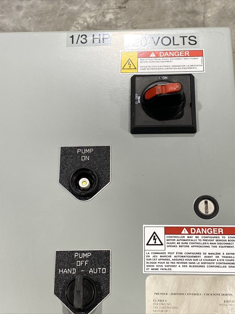 Varitec Solutions￼ ElectricCal Control & AutoMotion￼ Pump Panel 1/3 Hp 120v New