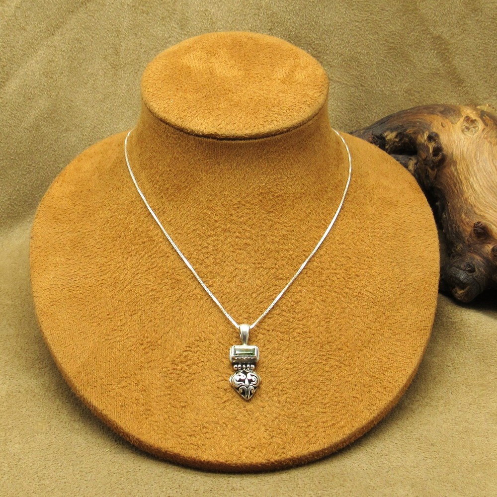 Elegant Sterling Silver Peridot Necklace