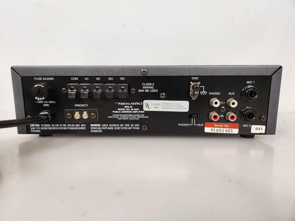 Realistic MPA-45 35W P.A. Amplifier