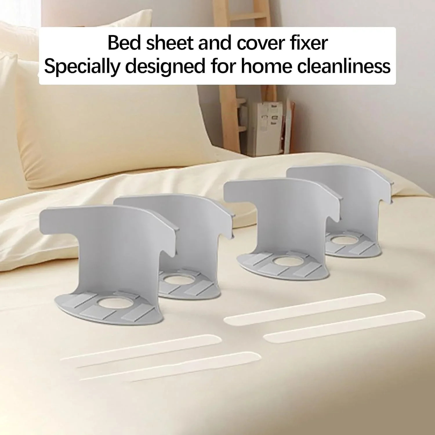 4PCS Lock Sheet Holders Keep Sheets Tight Heavy Duty Straps Fit All Mattresses