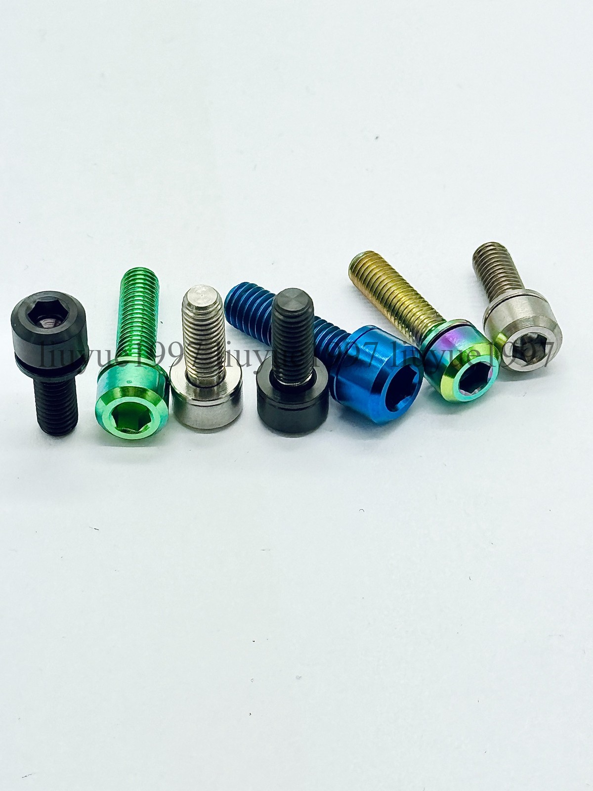 M6 Titanium Bolt Cylindrical Hex Head with Washer Screw for Bike Handlebar Stem