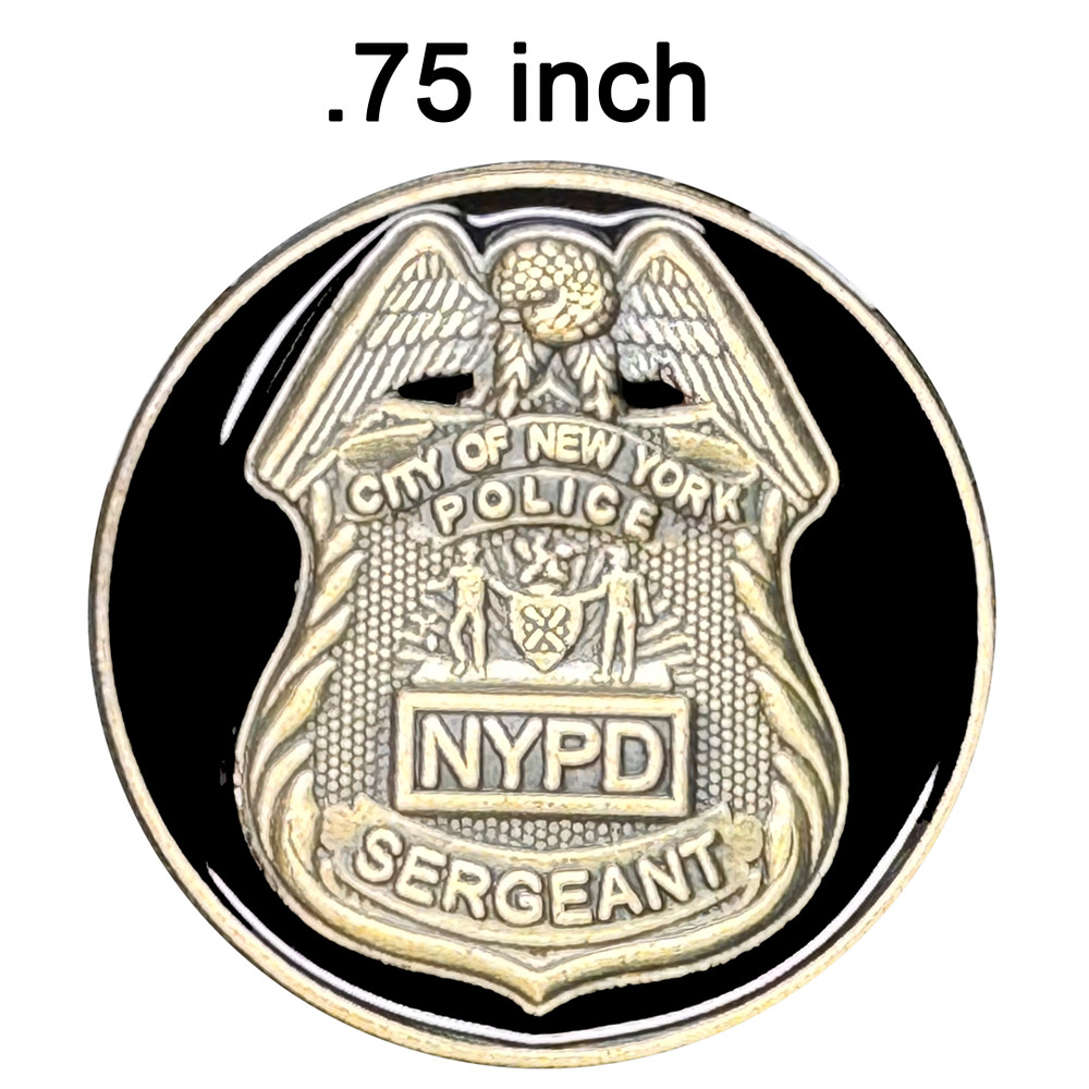 PBX-008-6 NYPD Sergeant shield round sgt lapel pin