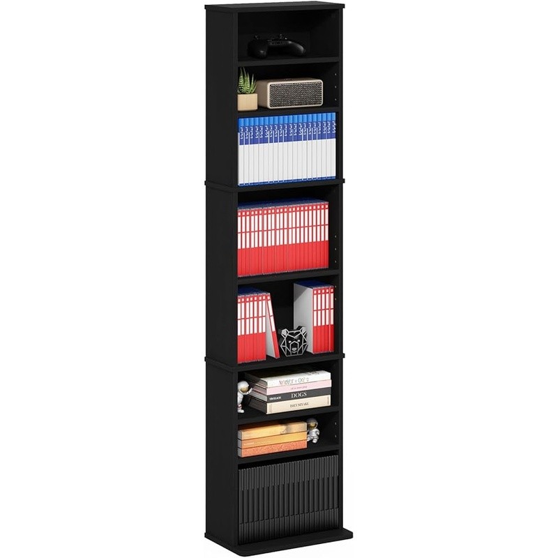 Adjustable Media Storage Shelf DVDs CDs Blu-ray Games Durable Easy Assembly New