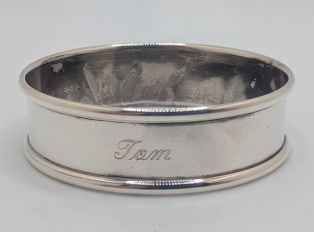 Vintage Gorham Sterling Silver Napkin Ring "Tom" name engraving