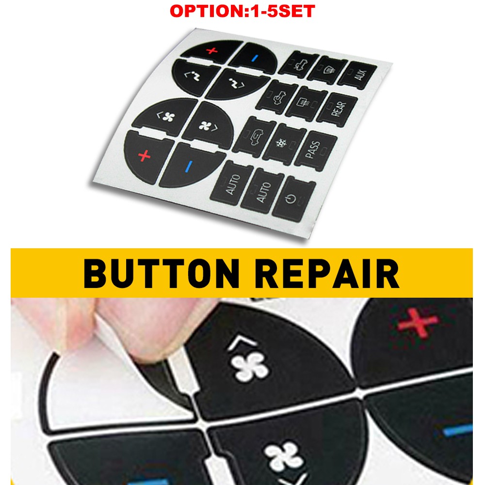 Steering Wheel Control Button Repair Decals Stickers For 2008-2012 Buick Enclave