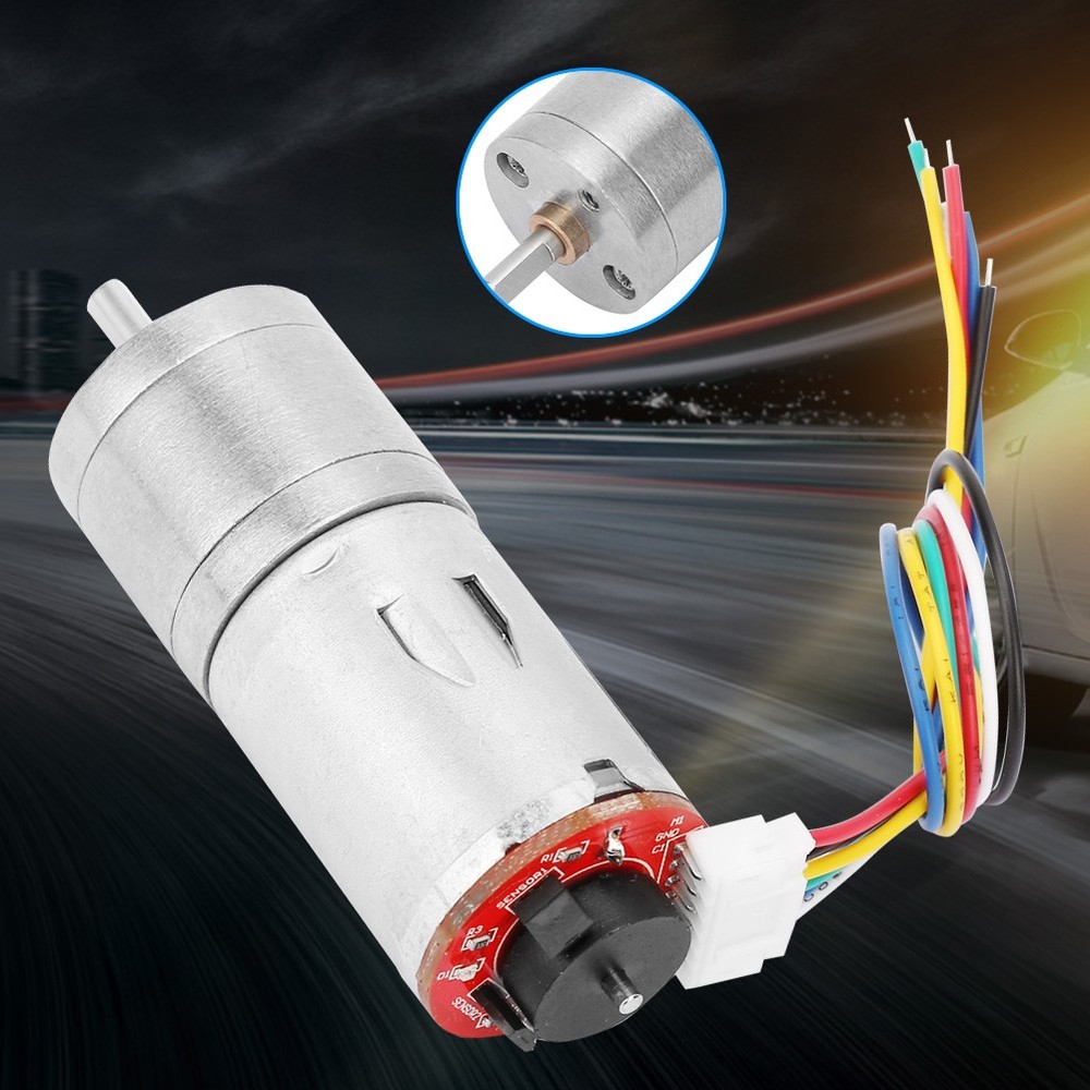 DC 12V Encoder Gear Motor High Power For Robot RC Car DIY Excellent↑