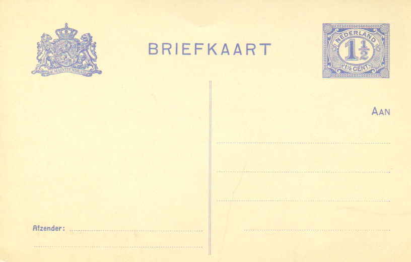 Netherlands Higgins & Gage 46 Unused.