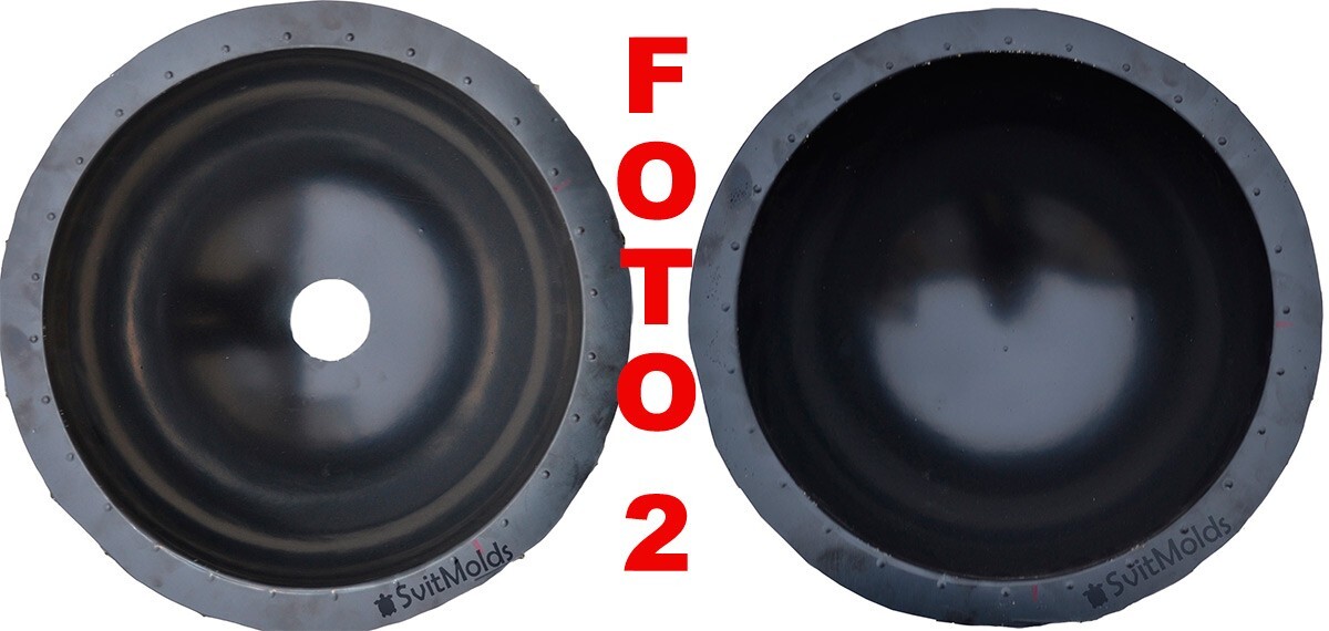 Ball Sphere Mold Concrete Cement Orb Atlas Stone Set 2 pcs 11.8'' Dia P27