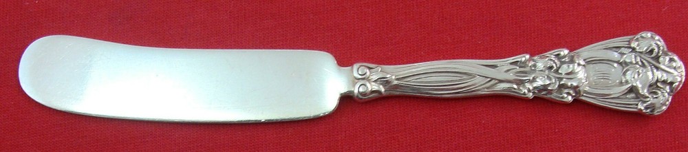 Iris by Durgin Sterling Silver Butter Spreader Flat Handle 5 1/4", Mono