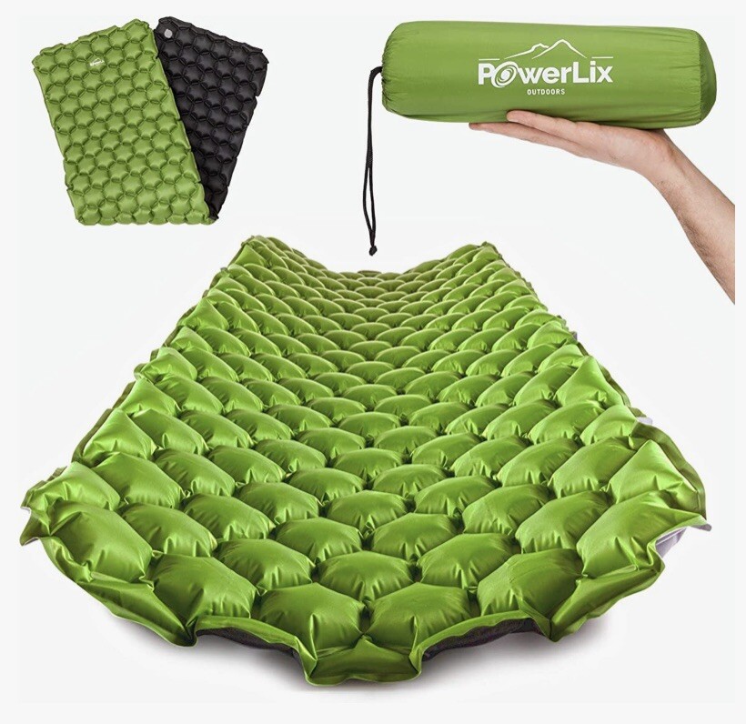 POWERLIX Sleeping Pad - Ultralight Inflatable Sleeping Mat - Green