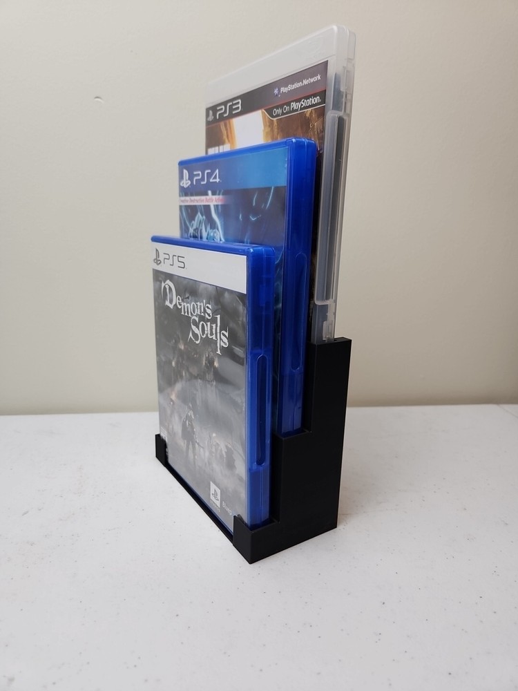 PS2, PS3, PS4, PS5, XBOX, and XBOX 360 Game Case Display Stand, 3D Printed