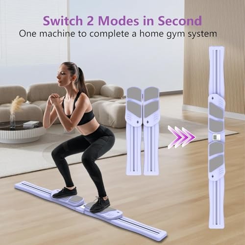 Pilates Board for Home Workout - Upgraded 7 in 1 Foldable Pilates Split-Purple