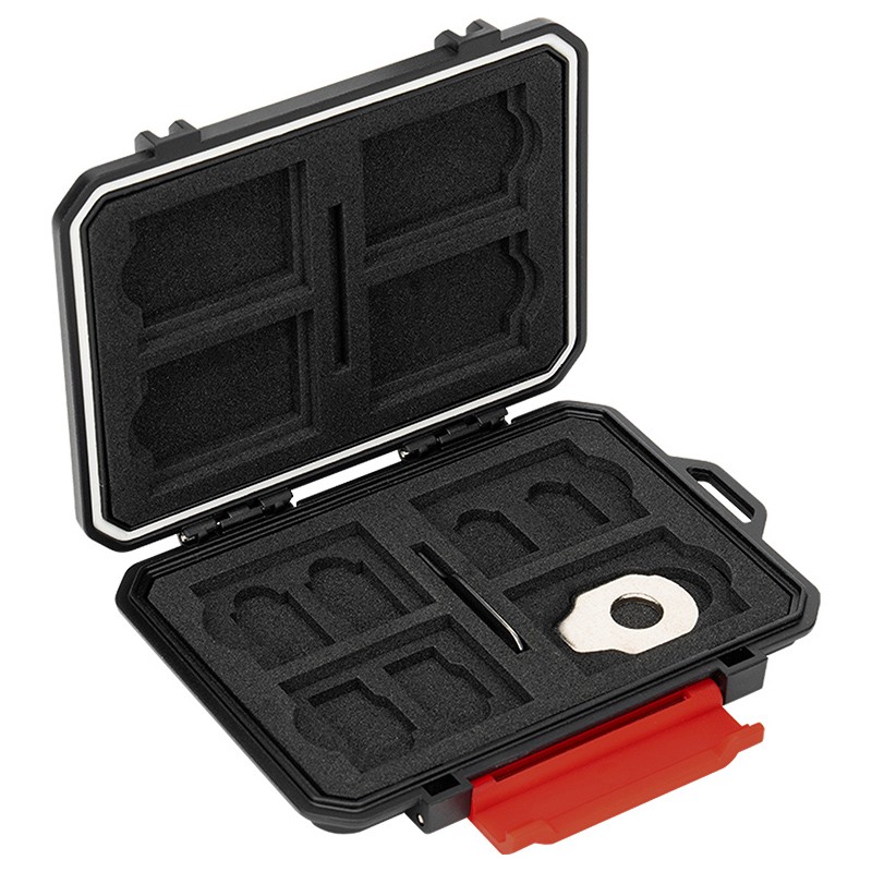 16 Slots Memory Card Case IP67 Waterproof for 4 Micro SD 4 CFexpress Type-A 8 SD