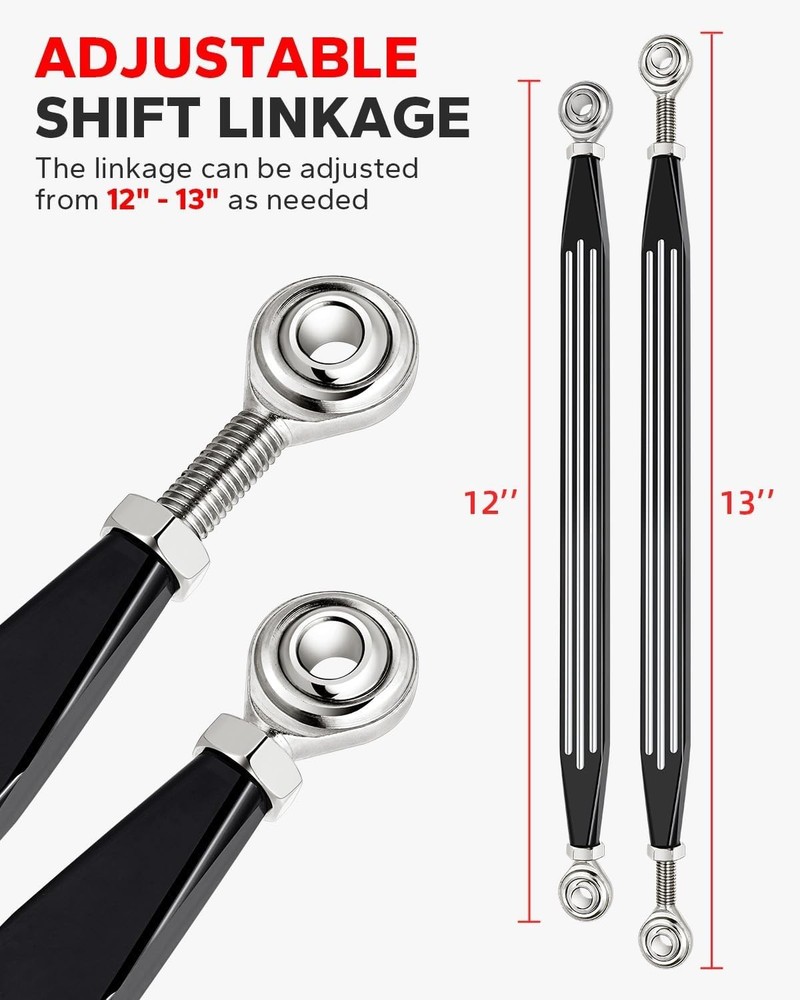 Black Adjustable Shift Linkage for Harley Davidson Softail & Touring 1980-2024