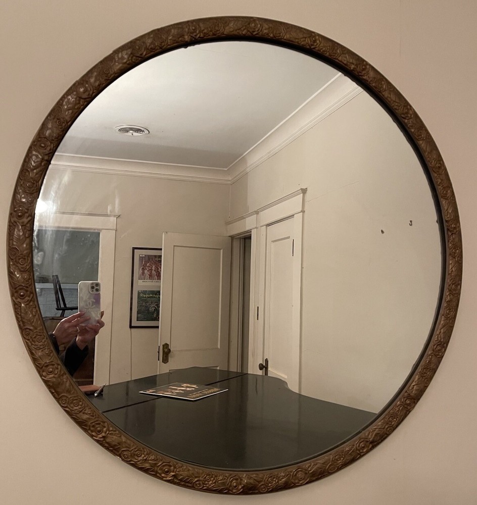 Vintage Binswanger & Co Circular Ornate Mirror