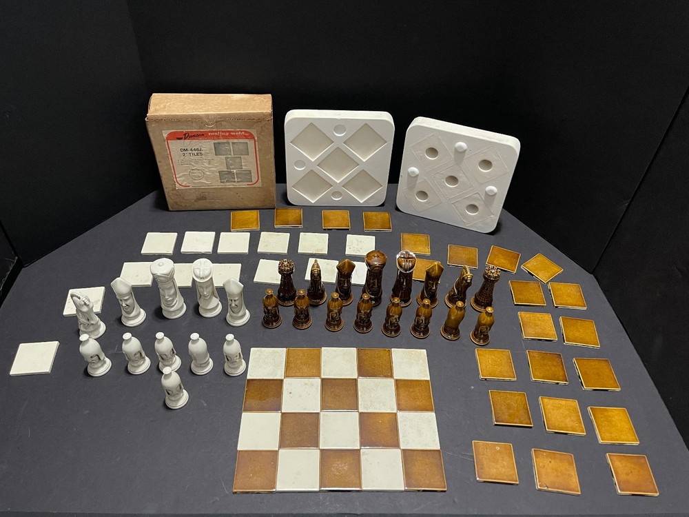 CHESS SET making kit - Ceramic tiles kit for making chess boards - Duncan Chess
