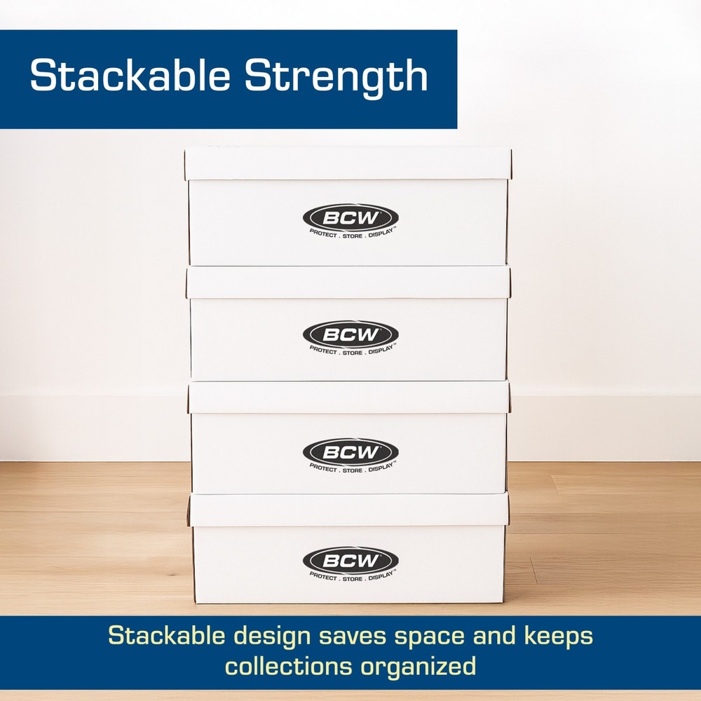 Bundle / 10 BCW Long Cardboard Comic Book Storage Boxes Box Holds 250-300 Comics