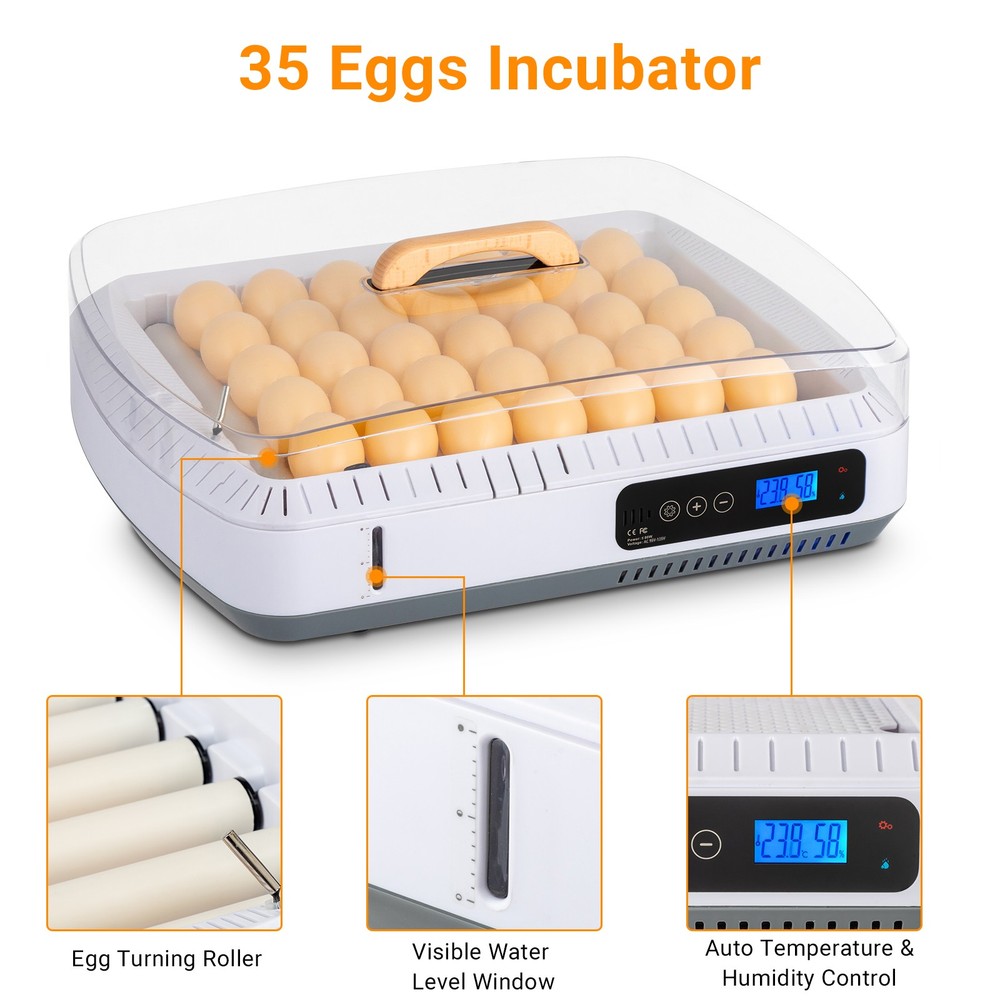 35 Eggs Incubator Fully Automatic Turning & Water Refill Temp & Humidity Control