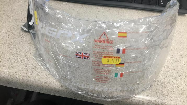 GPX - 117347 - ORBIT HELMENT SHIELD, CLEAR