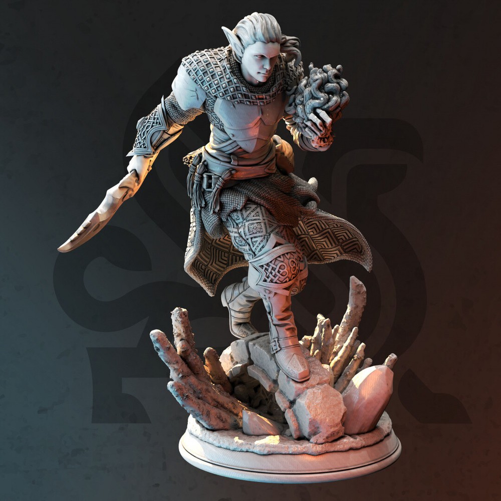 Cordon Blades Drow Rogue Arcane Trickster Miniature | D&D DnD |