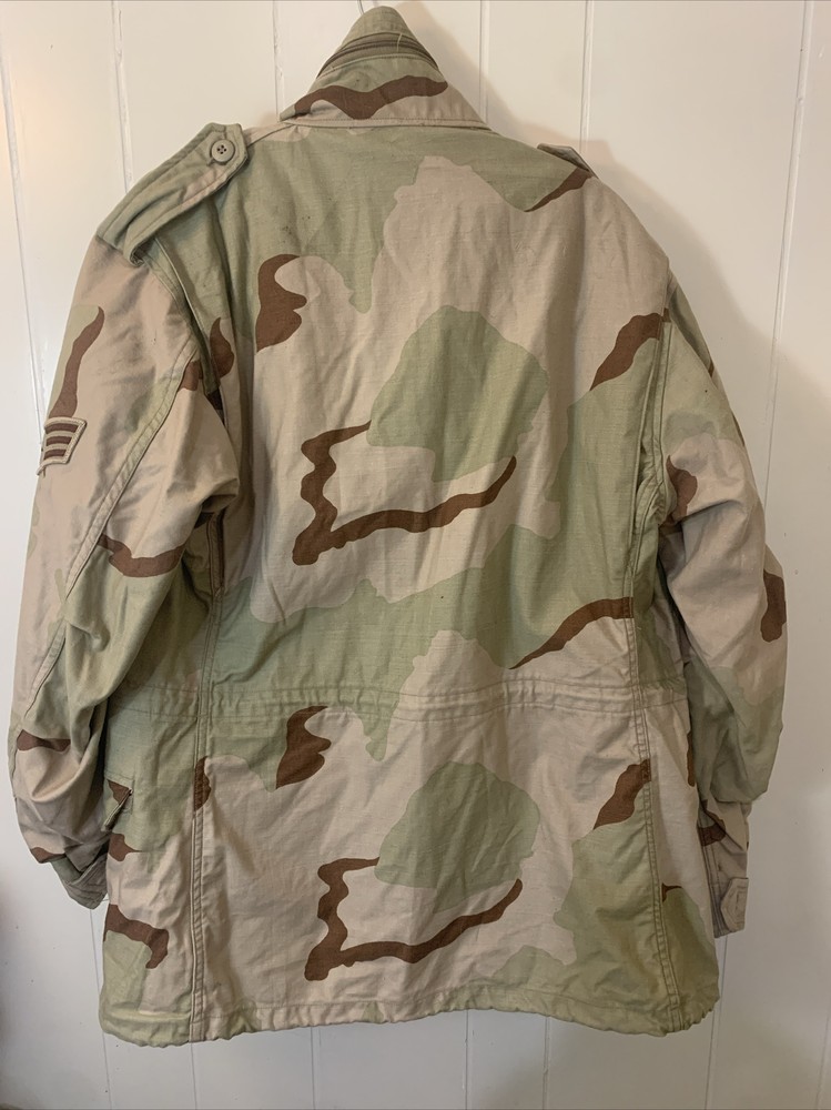 Military Cold Weather Class 4 Desert Camo Field Jacket Coat Size Medium Regular