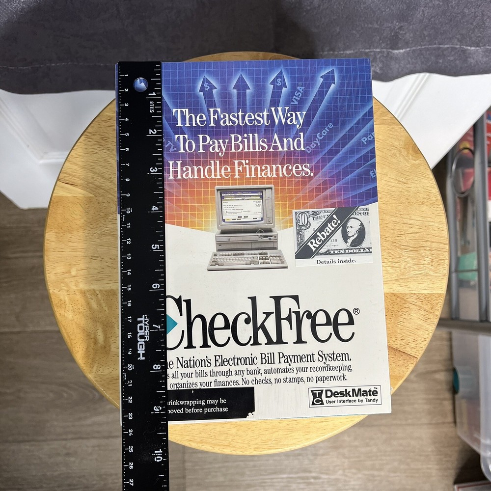 1991 Check Free Vintage Computer Software First Electronic Bill Paying Software