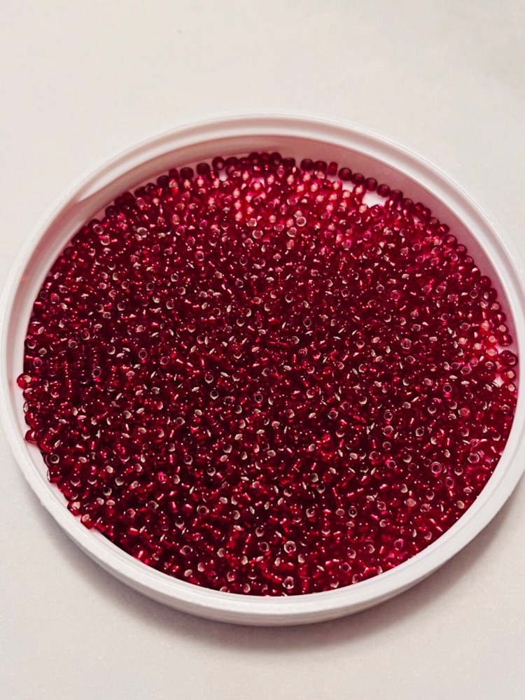 Miyuki 11/0 Round Seed Beads Silver Lined Dark Ruby 11-2427 24 Grams