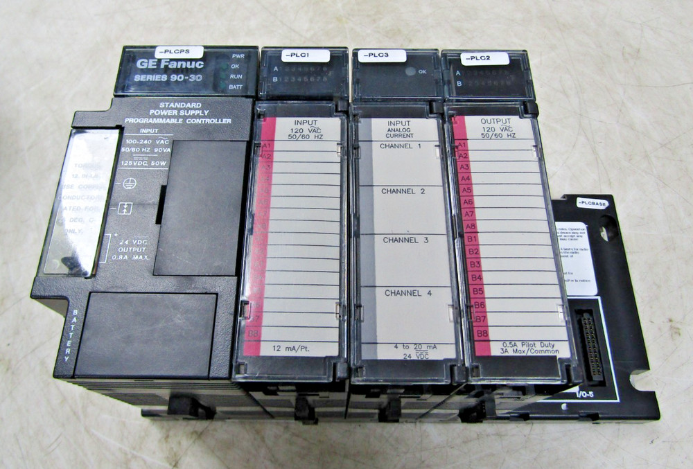 💥GE FANUC IC693CPU311-AB 5 SLOT BASE W/ 2)INPUT & 1)OUTPUT MODULE