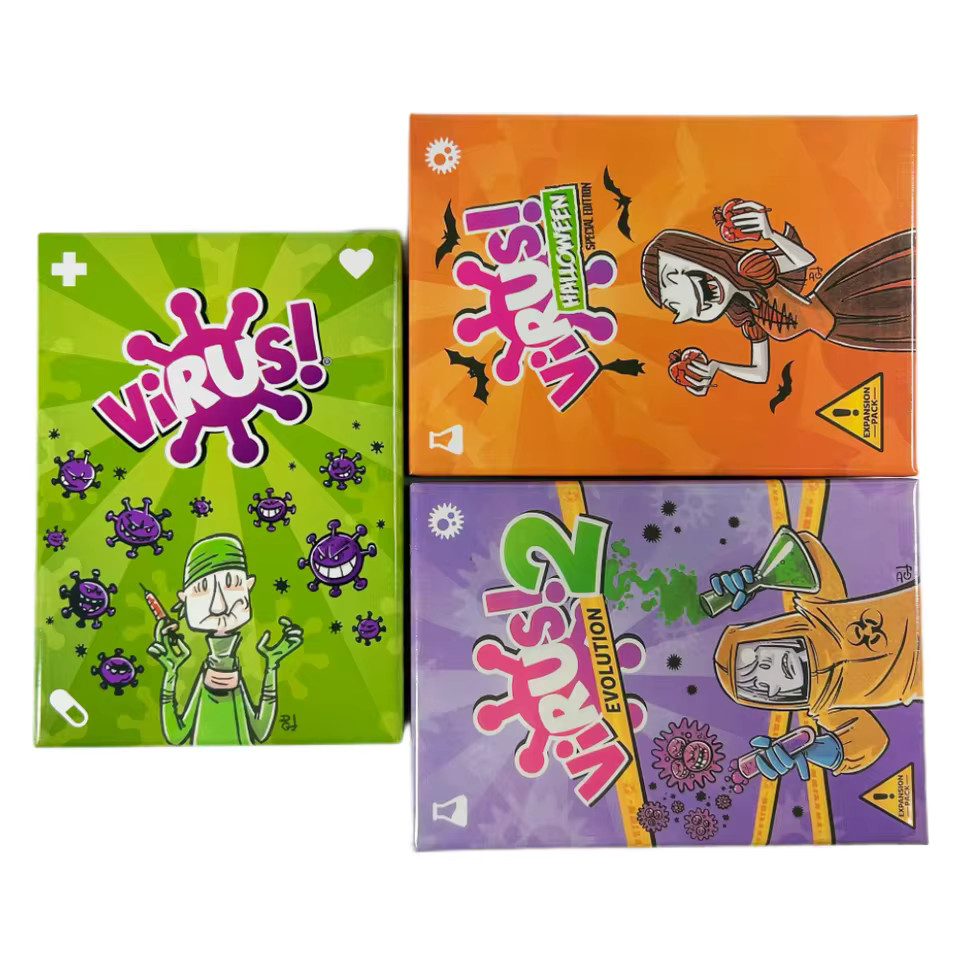 Virus Card Game Complete Set (Virus Game, Virus 2 Evolution, Virus Halloween)