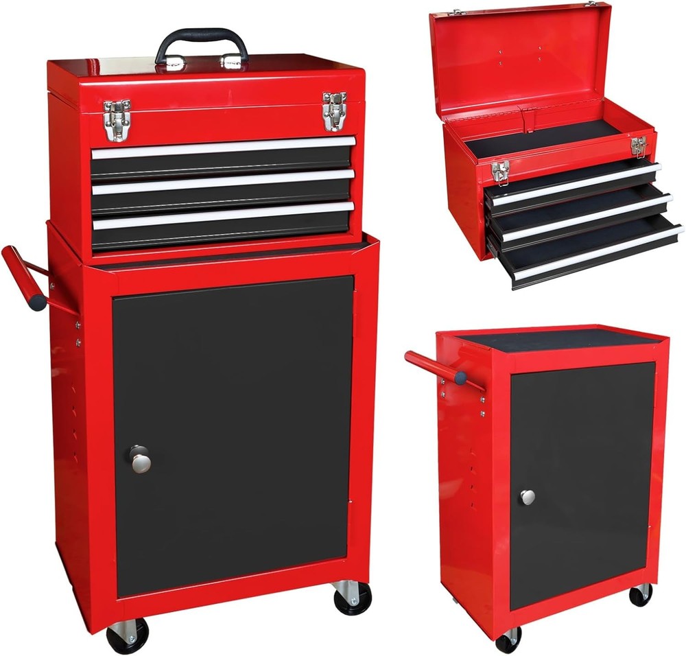 5 Drawer Rolling Tool Chest with Wheels, Tool Storage Cabinet & Tool Box Cart