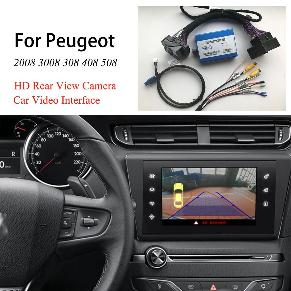 For Peugeot 208 2016 Smeg System Reverse Rear View Camera Interface Kit Improved