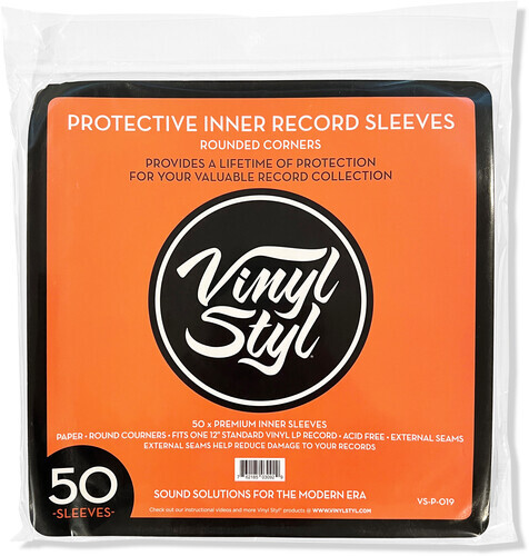 PRE-ORDER Vinyl Styl® 12 Inch Inner Record Sleeves - Round Corner - 50 Count (Wh
