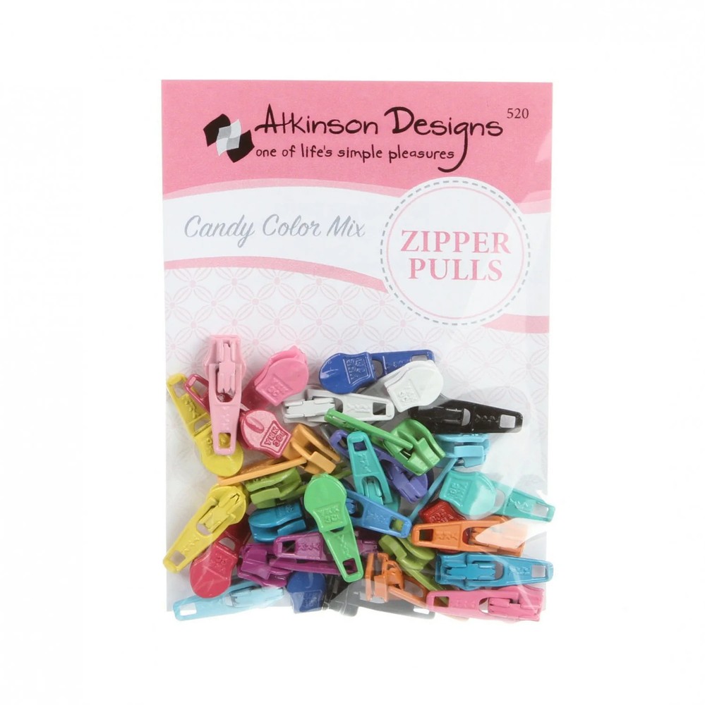 Candy Color Mix Assorted Colors Zipper Pulls # ATK520