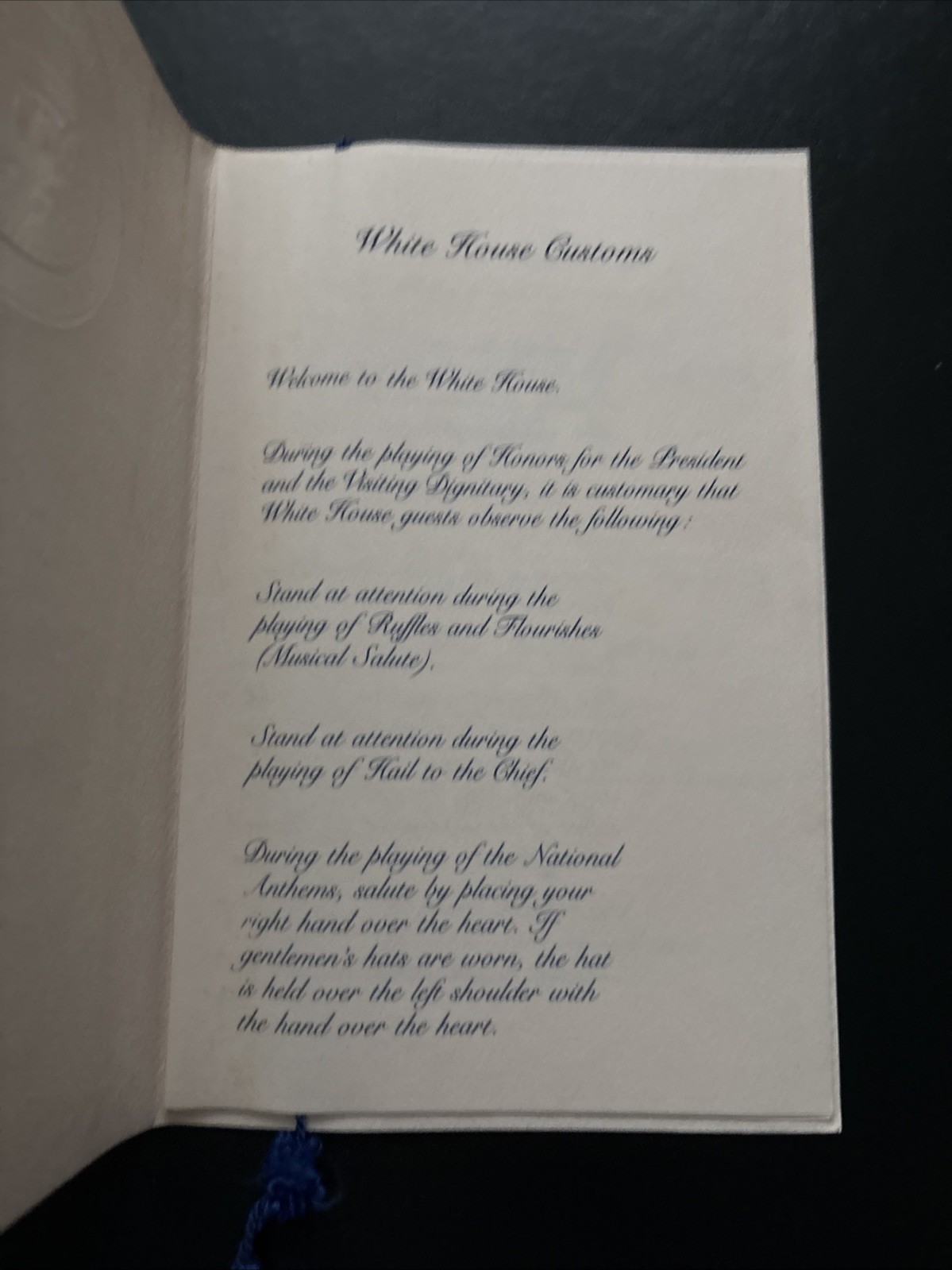 1982 Ronald Reagan White House Arrival Ceremony Program President of Indonesia