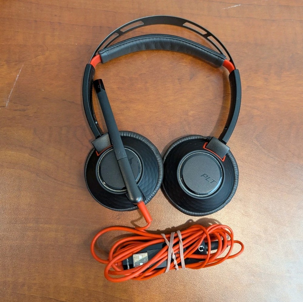 Plantronics Poly Blackwire 5200 Series C5220T Wired Headset (Tested)
