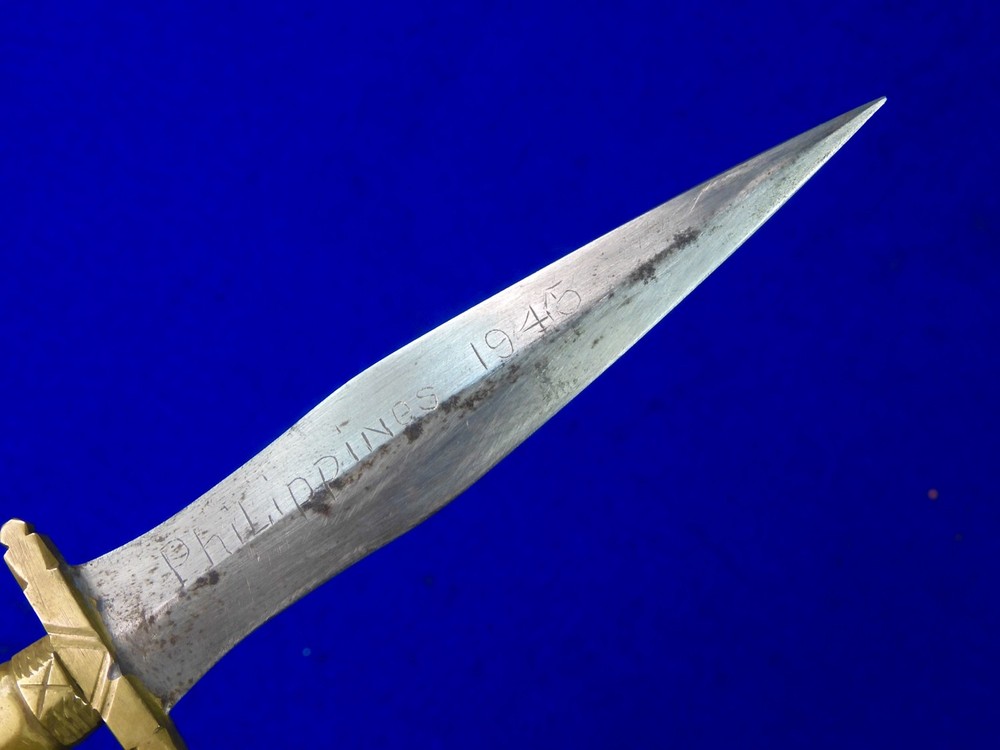 US WW2 Philippines Bring Back Boot Fighting Knife w/ Sheath