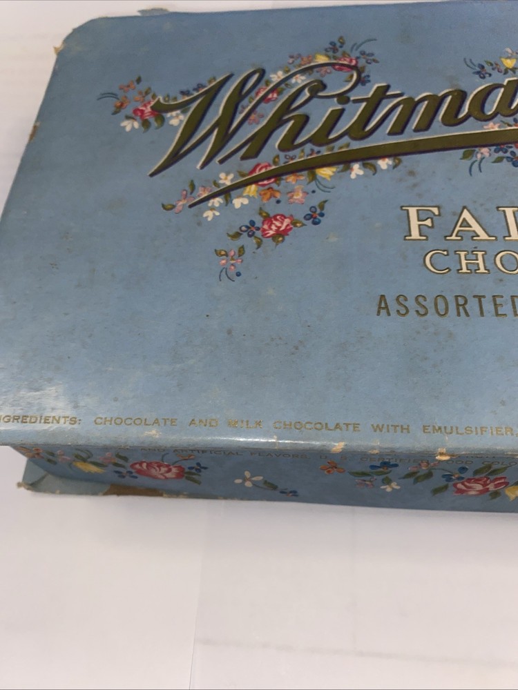 VTG Whitman’s Fairhill Chocolates Empty Box Assorted Selected Centers 1lb Box