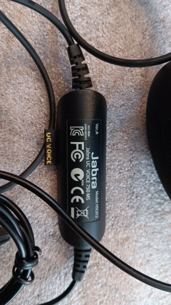 USB Wired Headset Powered by Jabra / Model HSC012 with padded case