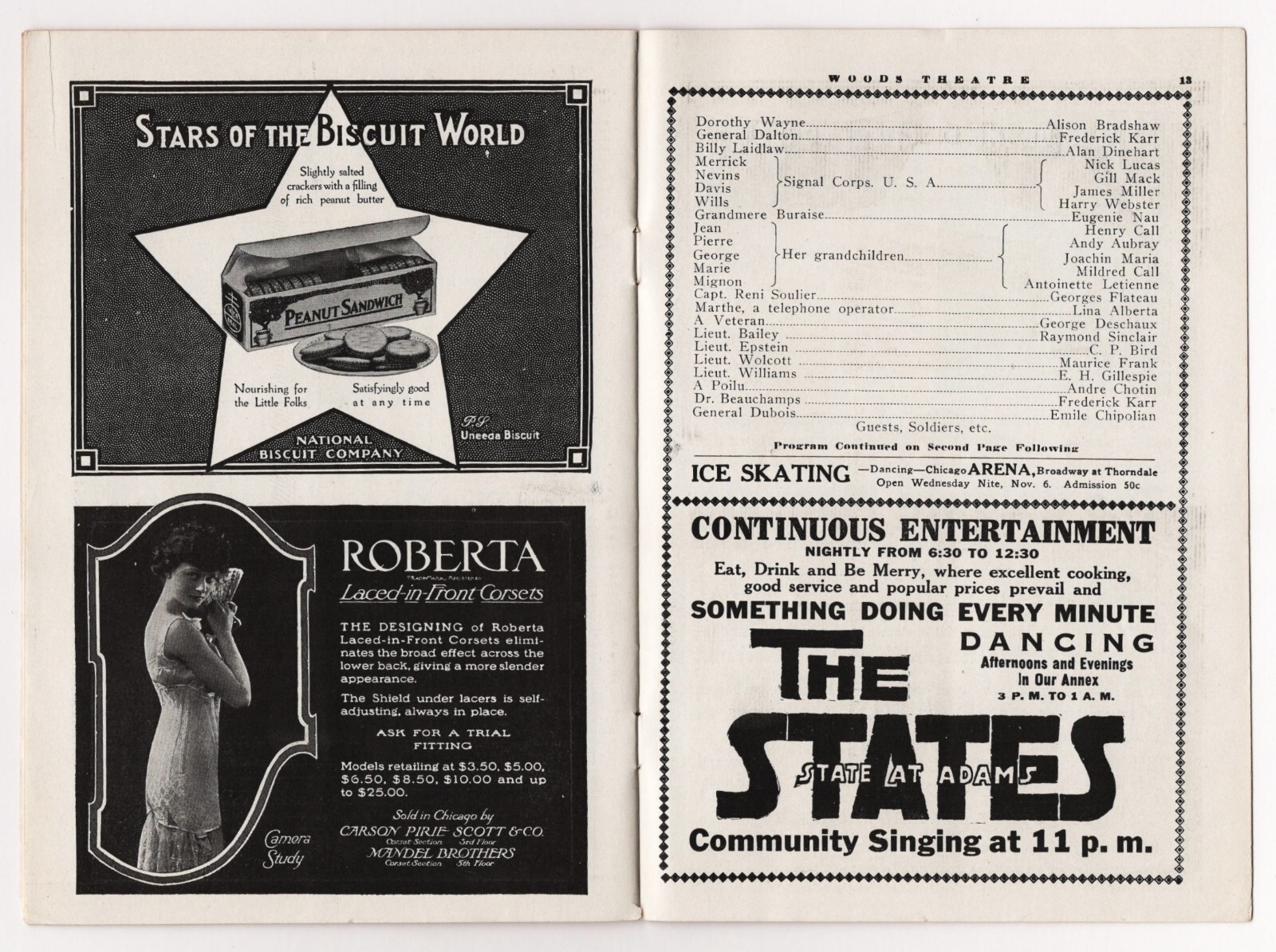 Willette Kershaw "THE CROWDED HOUR" Alan Dinehart 1918 Chicago Tryout Playbill