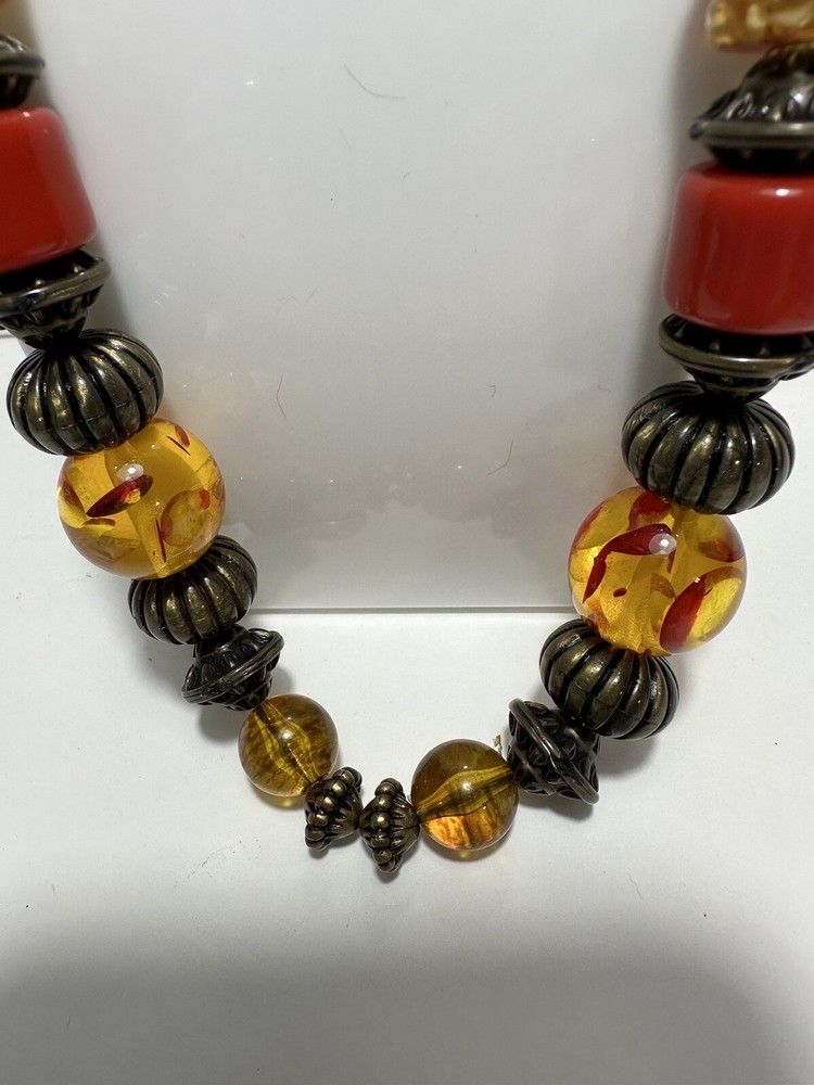 VintageHandmadeBohoNecklace21.5”