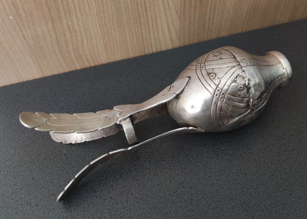 Antique Silver Mate Creole Silverware Three Legs Embossed