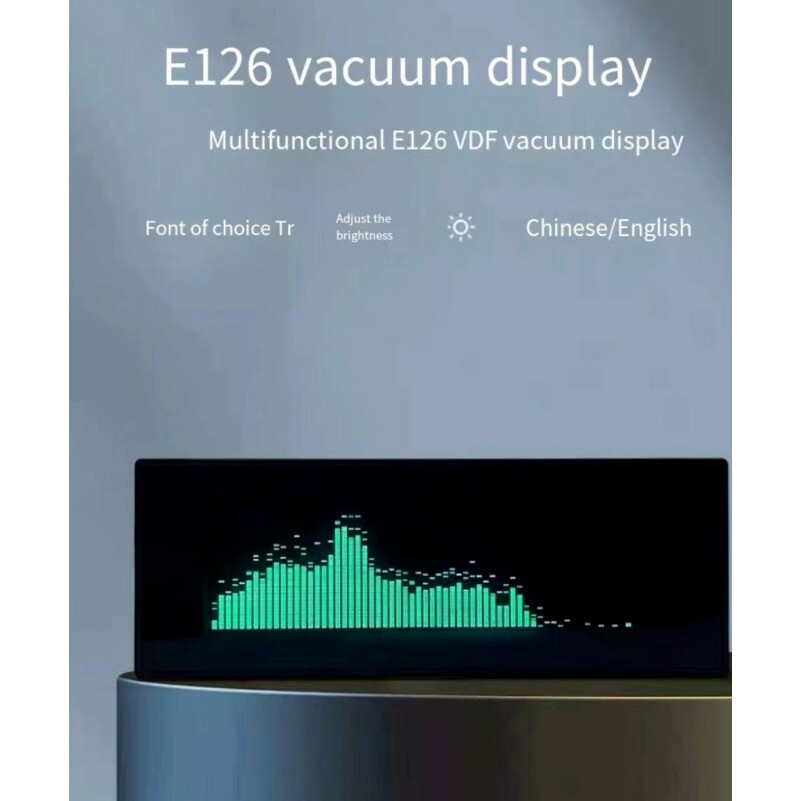 MIC VFD Clock Audio Music Spectrum Display Sound Level Indicator Dot Matrix Gray