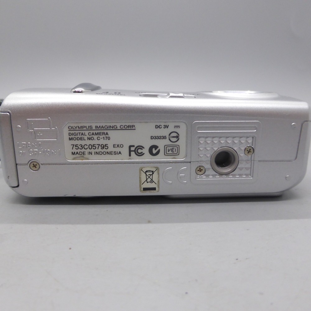 Olympus Camedia C-170 4.0MP Compact Digital Camera Silver Tested
