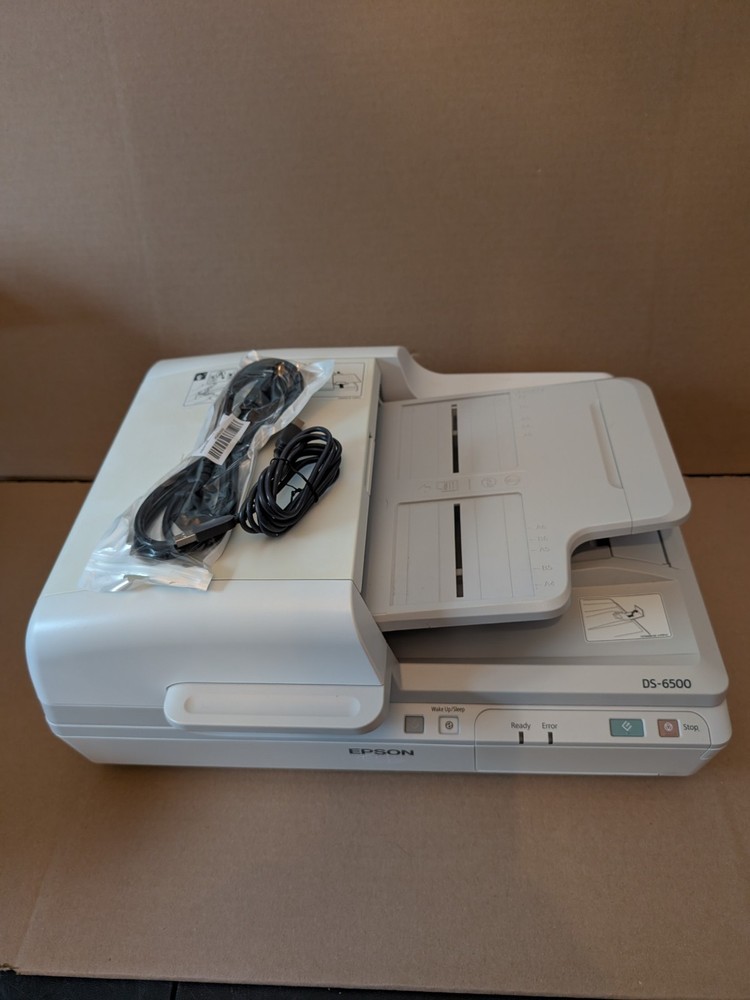 Epson WorkForce DS-6500 Flatbed Duplex Scanner USB 2.0 1200 DPI CCD Read tested