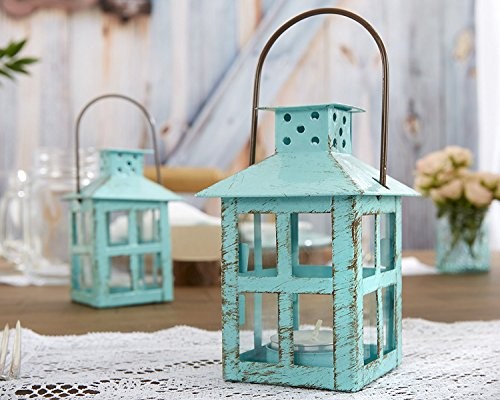 , Distressed Metal Vintage Decorative Mini Lantern, Small One Lantern