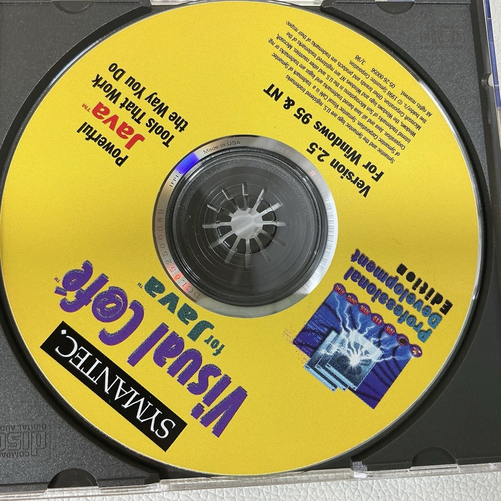 Visual Cafe 2.5 Professional Development + Manual PC CD create Java Windows 95