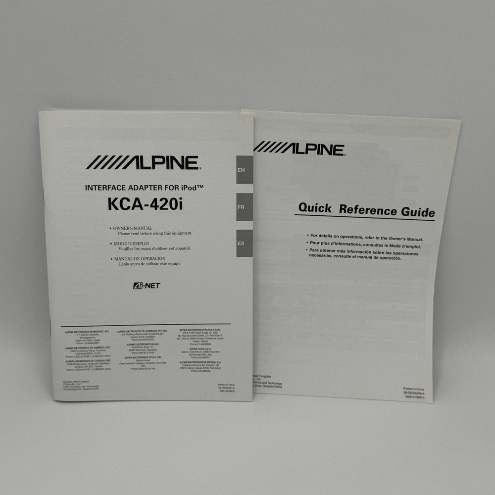 Alpine KCA-420i Interface Adapter For iPod NEW IN BOX